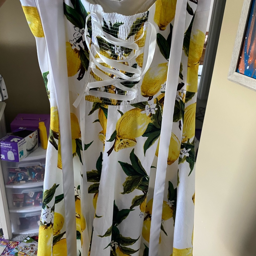 Lemon Dress w petti coat